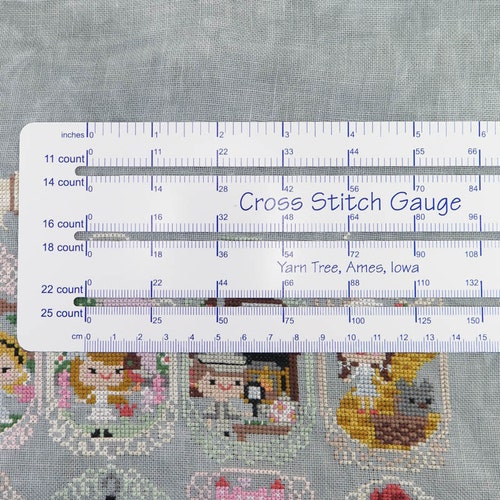 Cross Stitch Gauge Counted Cross Stitch Ruler Fabric Count | Etsy