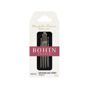 Chenille Needles | BOHIN Chenille Needles Assorted Sizes (18, 20, 22) Large Eye Sharp Point Needles