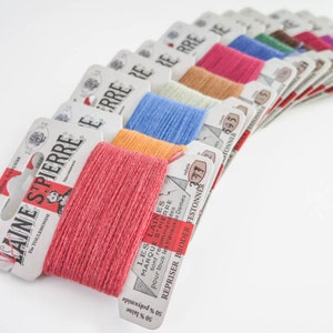 Wool Embroidery Floss | 12 color Laine St. Pierre French Wool Embroidery Thread Set for Hand Embroidery, Darning (Autumn Colors - Asst 4)