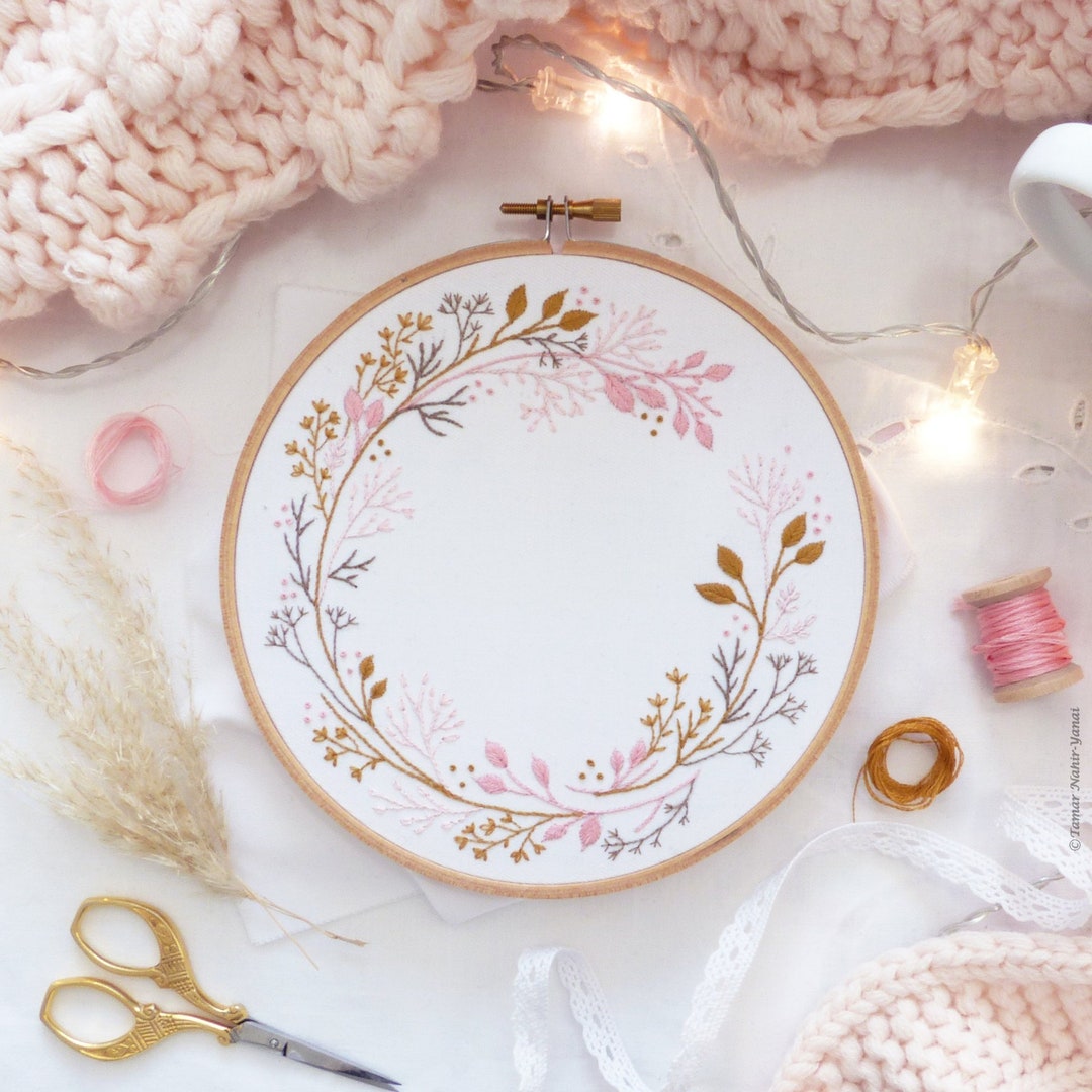 Modern Hand Embroidery Kit | 6 Inch (15 Cm) Nursery Decor Hoop Art ...