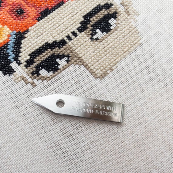 Needlework Tweezers | Ultra Sharp Precision Tweezers for Hand Embroidery, Cross Stitch, Needle work - SLIVER GRIPPERS