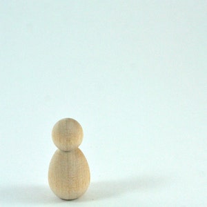 Peg Dolls 5 Unfinished Wooden Baby Peg Doll for Making Bees Butterflies Pets image 3