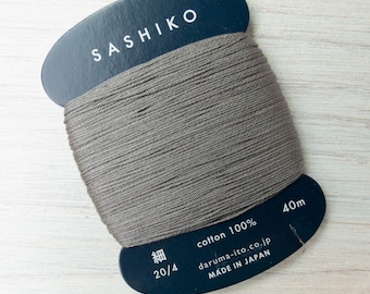 Thin Sashiko Thread | Daruma Carded Thin Sashiko Thread Cotton Floss for Visible Mending, Boro, Hand Embroidery- MOUSE (229)