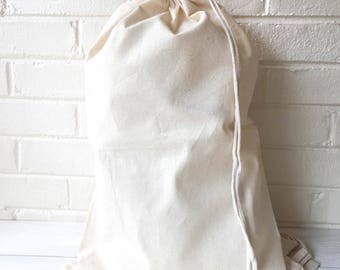 14" x 20" Muslin Pouch | Extra Large Muslin Sack - Blank Cotton Muslin Drawstring Bag for Screen printing, Embroidery, Heat Transfer Vinyl