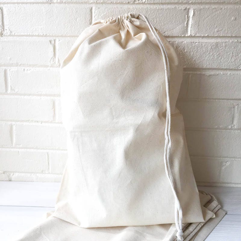 large muslin drawstring bags
