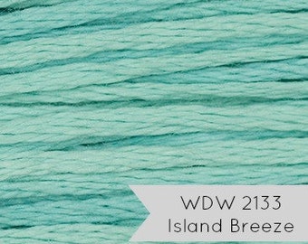 Weeks Dye Works Embroidery Floss | Hand Over-Dyed 6-strand Embroidery Thread for Hand Embroidery, Cross Stitch - ISLAND BREEZE (2133)