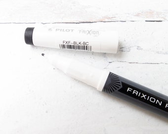 Erasable FriXion FineLiner Marker Pen | One (1) Pilot Frixion Heat Erase FineLiner Marker in BLACK