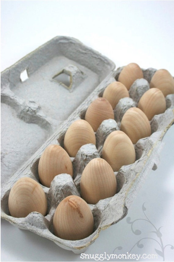 Wooden Eggs DIY Unfinished Wooden Easter Eggs Natural Wood Etsy