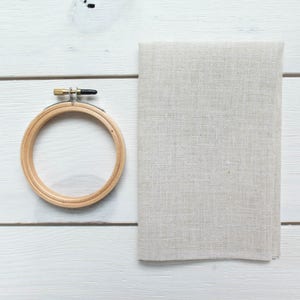32 count Linen Cross Stitch Fabric | Belfast Linen for Counted Cross Stitch, Embroidery, Needlework - Rustic Flax (32 ct)