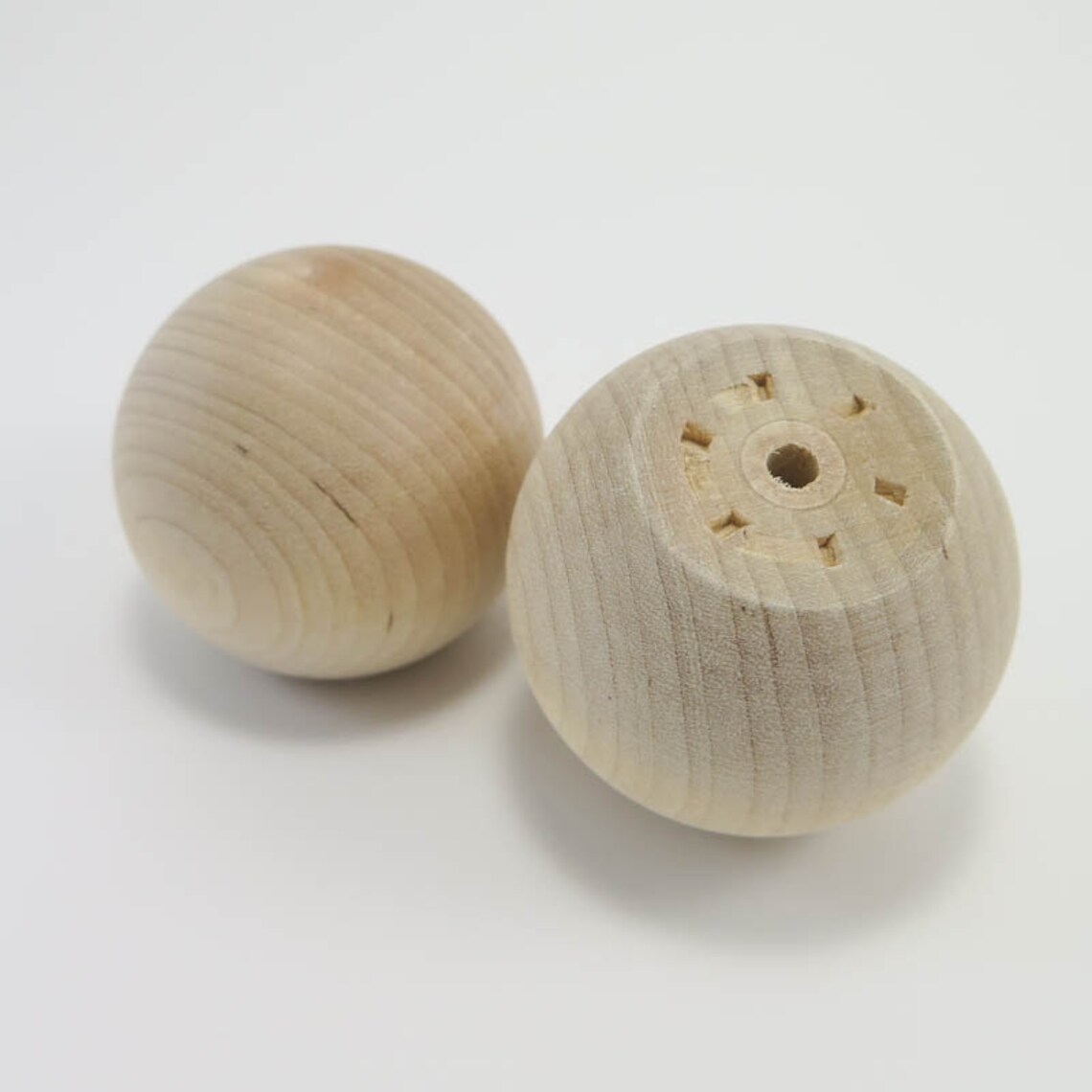 Wooden Knobs 2 inch Wood Ball Knob Unfinished Wood Drawer Etsy