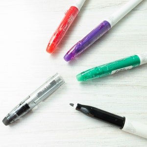 Erasable FriXion Colors Bold Point Marker Pen | One (1) Pilot Frixion Heat Erase Marker in 4 Different Colors, Erasable Pen for Embroidery
