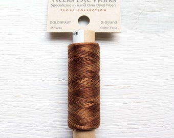 Embroidery Floss | Weeks Dye Works Hand Over-Dyed 2-Strand Embroidery Thread - SWISS CHOCOLATE