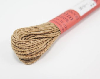 Hand Dyed Thread | Japanese Persimmon Tannin Dyed Cotton Thread, Natural Dyed Floss for Embroidery Sashiko - Tan