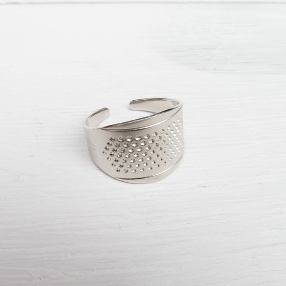 Sashiko Ring Thimble, Finger thimble, One size fits all