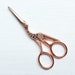 Rose Gold Embroidery Scissors | Stork Embroidery Scissors, Snips, Thread Snips, Cute Scissors - ROSE GOLD Crane Scissors 