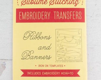 Modern Hand Embroidery Pattern | Sublime Stitching Embroidery Patterns - Sewing Knitting Crafting Embroidery Designs - RIBBONS BANNERS