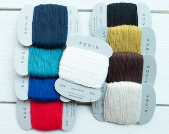 Sashiko Thread Set | Daruma Kogin Sashiko Thread Collection on Prewound Bobbins (9 colors) - COMPLETE SET