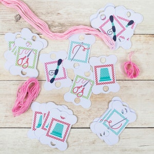 Floss Bobbins | Thread Bobbin, Plastic Embroidery Floss Holder, Floss Organizer - It&#39;s Sew Emma Stitchy Floss Bitties Floss Drops