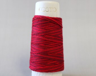 COSMO Hidamari Sashiko Thread | Cotton Sashiko Embroidery Thread - CRANBERRY RED (#401)