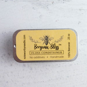 Thread Conditioner Beeswax Bliss Embroidery Thread and Floss Conditioner 100% Beeswax image 3