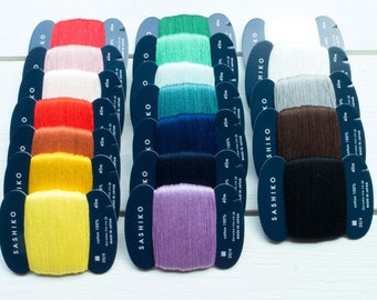 Sashiko Thread Set | Daruma Thin Sashiko Thread Collection on Prewound Bobbins (19 colors) - COMPLETE SET