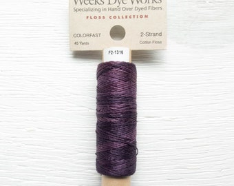 Embroidery Floss | Weeks Dye Works Hand Over-Dyed 2-Strand Embroidery Thread - MULBERRY