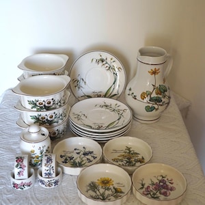 Villeroy & Boch Botanica Diner set – Vintage soup bowls, mustard jar, water jug, oven dishes - Diner tableware, Wedding gift