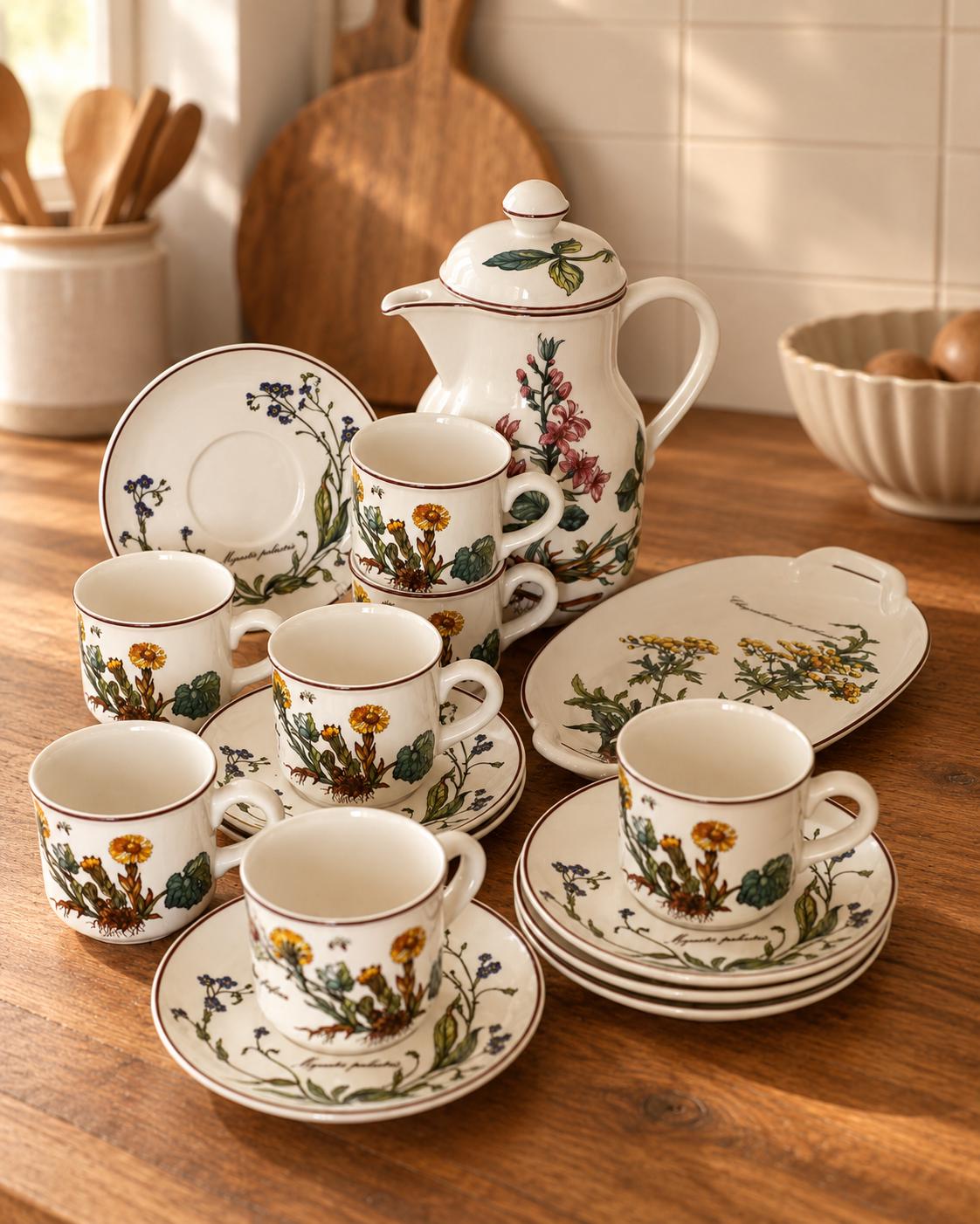 Vintage kaffeeservice blumen