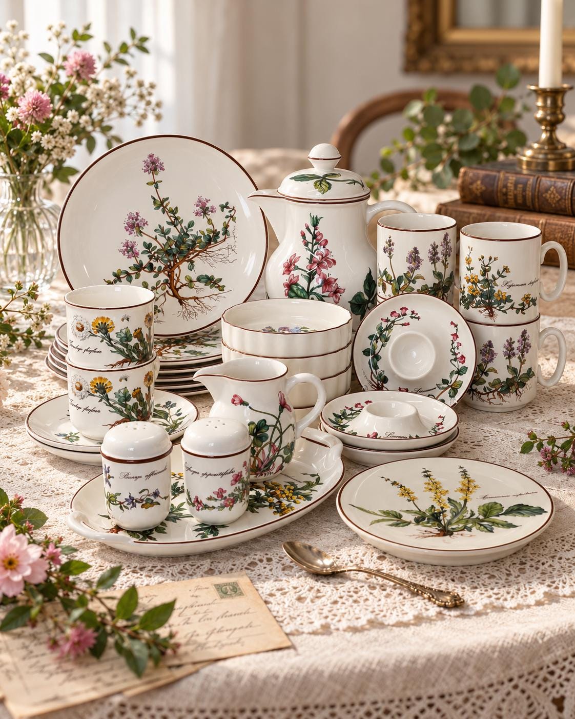 Geschirr set blumen