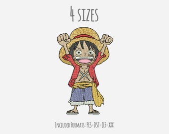 Monkey D. Luffy Stickdatei, Stickdatei, Anime Stickdatei, Ruffy, Stickdatei, Stickdatei, One Piece Stickdatei