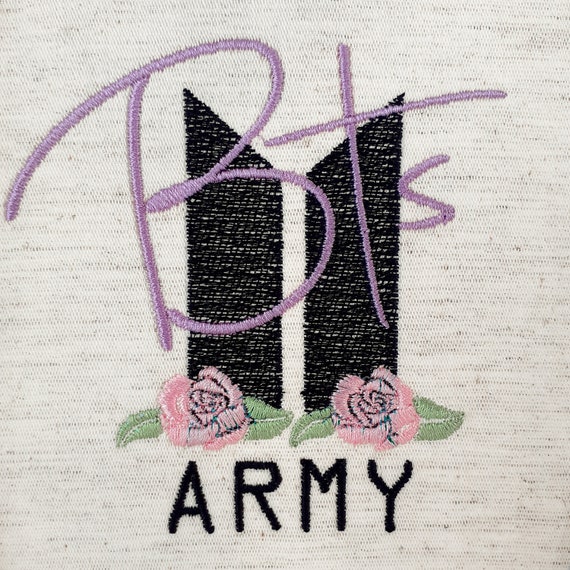 格安SALEスタート！ BTS ロゴデザイン、KPOP、刺繍 ロゴ刺繍デザイン、BTS ARMY アイドルグッズ