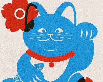 Lucky Cat Art Print