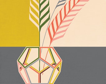 Palms in a Dodecahedron Art Print