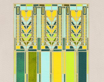 Martin House Window  / Frank Lloyd Wright Art Print