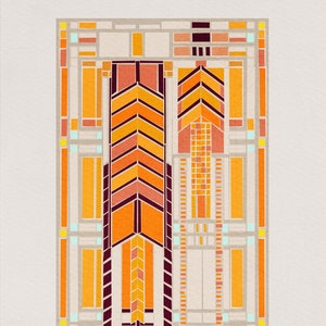 Dana Thomas House Window / Frank Lloyd Wright Art Print image 1