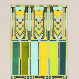 Martin House Window  / Frank Lloyd Wright Art Print
