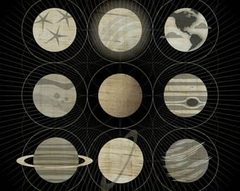 Planet Grid Art Print