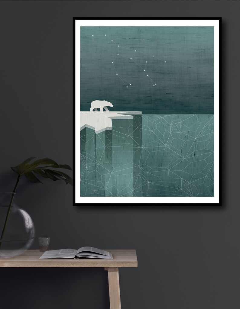 Polar Bear / Ursa Major Constellation Art Print image 3