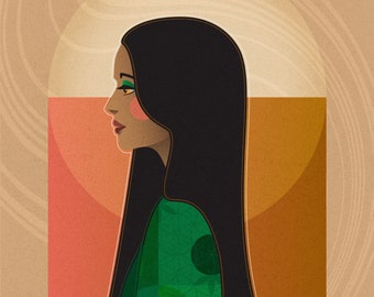 Female Portrait / Reflection Art Print