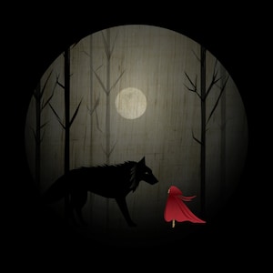 Red Riding Hood & The Wolf Art Print