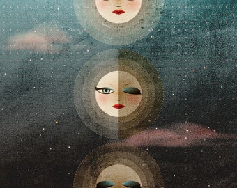 Moon Phase Art Print