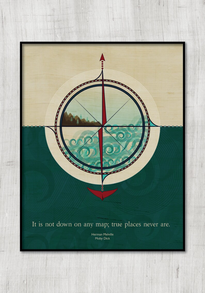 Moby Dick / Herman Melville Literary Quote | Etsy