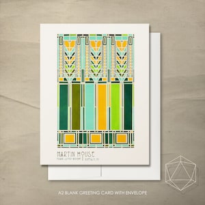 Cartão de felicitações em branco - Janela da Casa Martin / Frank Lloyd Wright