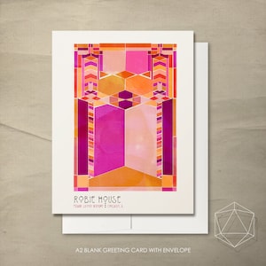 Blank Greeting Card - Robie House Window  / Frank Lloyd Wright