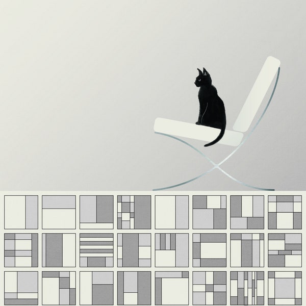 Architecture Cat - Barcelona Chair Art Print