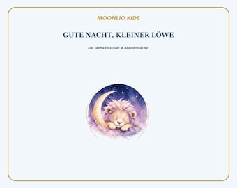 Kids Bedtime Routine Sky Blue | Sleep Cards, Affirmations & Night Ritual | German English PDF