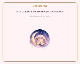 Kids School Planner Printable | Homework Organizer and Backpack Checklist | German & English | A4 US Letter PDF | Rose / Blush Pink