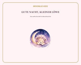 Kids Bedtime Routine Blush Pink | Sleep Cards, Affirmations & Night Ritual | German English PDF