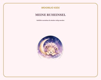 Kids Feelings Cards Blush Pink | Calm Corner, Breathing & Coping Cards | German English PDF