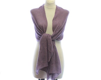 Knitted lace scarf , dusty Purple , Mohair wrap scarf for women ,  mohair shawl Autumn colors Fall Winter accessory